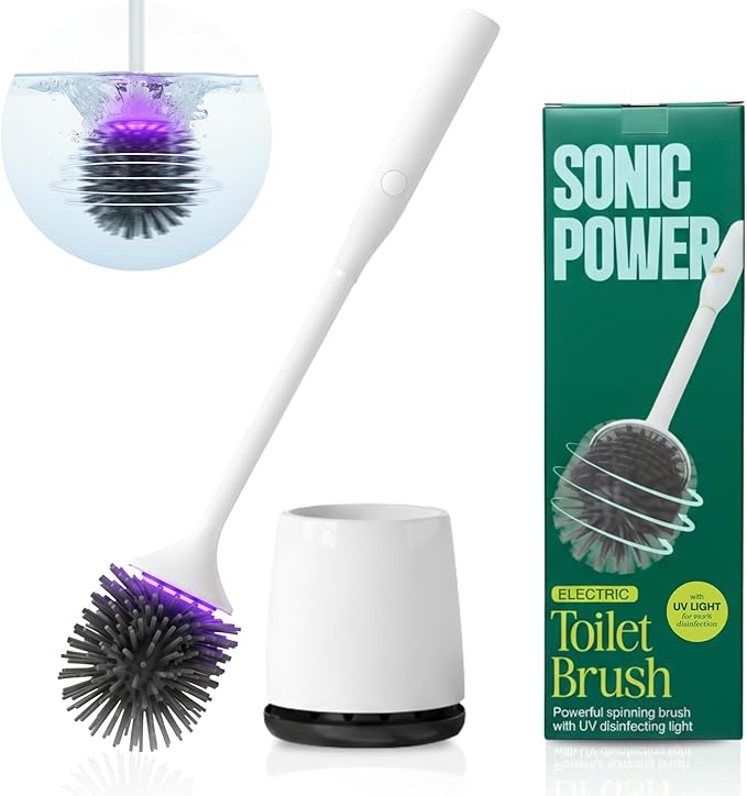 AURA™ Smart UVC Self-Sanitizing Electric Toilet Brush