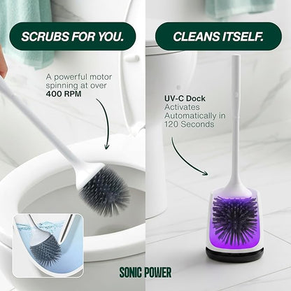 AURA™ Smart UVC Self-Sanitizing Electric Toilet Brush